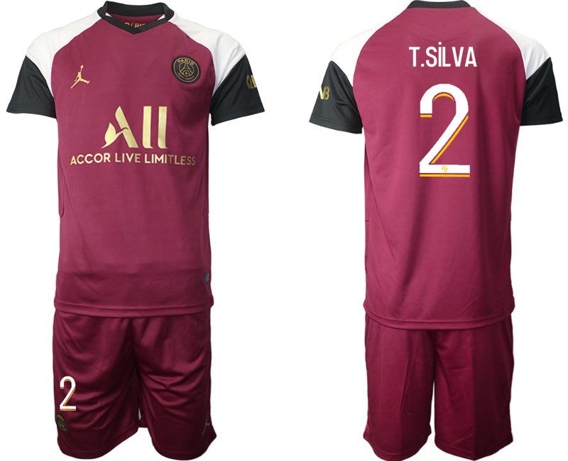 Men 2020-2021 club Paris St German away #2 red Soccer Jerseys